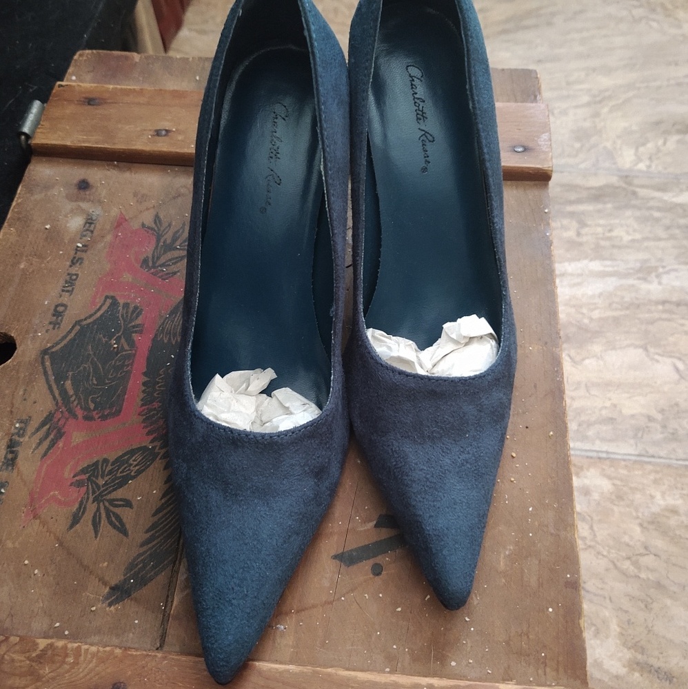 Teal Suede Heels
